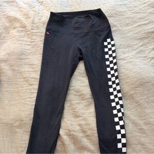 Black Checkered Aviator Nation Leggings